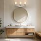 22 in. Industrial Brushed Nickel 3-Light Vanity Light, Clear Glass Shades and Sleek Design for Bathroom