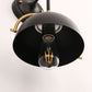 YANSUN 10 In. 1-Light Black and Gold Wall Sconce Modern Light Fixture for Bedroom or Hallway with White Globe Shade