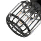 YANSUN 6.3 in. 1-Light Matte Black Traditional Semi Flush Mount Ceiling Light with Triangular Crystal Rods, No Bulbs Included