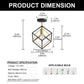 YANSUN Geometric Dual-Layer Flush Mount Ceiling Light, Black & Brushed Copper Finish, Modern Minimalist Design (6.3"x5.1")