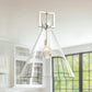 YANSUN 1-Light Nickel Pendant Light with Inverted Cone Shade and E26 Socket for Dining, Kitchen, or Entryway