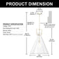 YANSUN 1-Light Nickel Pendant Light with Inverted Cone Shade and E26 Socket for Dining, Kitchen, or Entryway