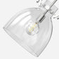 YANSUN 1-Light Nickel Pendant Light with Clear Glass Bell Shade E26 Base Mini Hanging Fixture No Light Bulb Included
