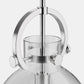 YANSUN 1-Light Nickel Pendant Light with Clear Glass Bell Shade E26 Base Mini Hanging Fixture No Light Bulb Included