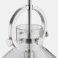 18 in. 1-Light Modern Industrial Pendant Light with Clear Glass Shade, Brushed Nickel for Kitchen Island and Dining Room