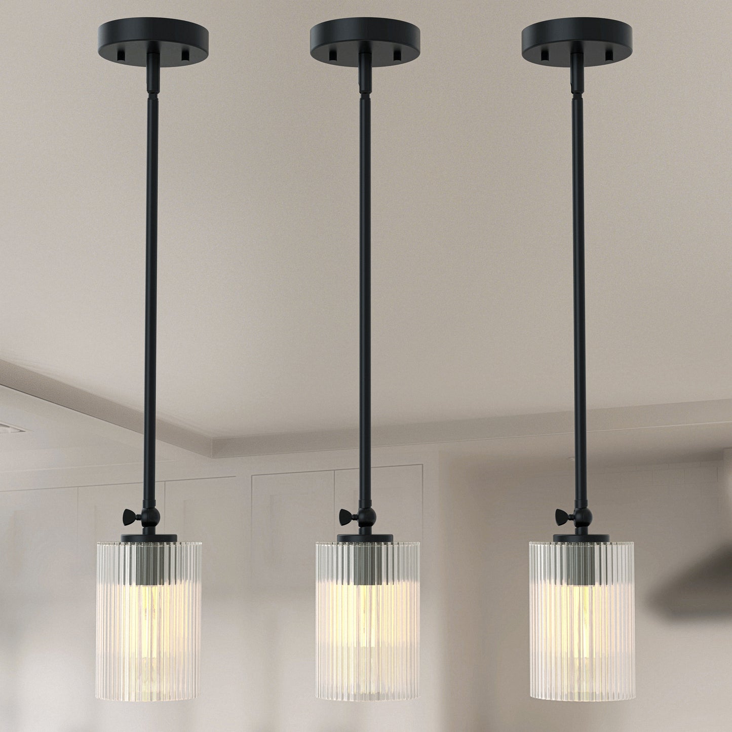 YANSUN 1-Light Black Pendant Light Accessories Fixture for Pendant Light
