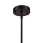 YANSUN 60 Watts 2-Pack 1-Light Matte Black Modern Pendant Light with Diamond Ripple Glass Shade and No Bulb Included