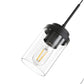 3-Light Cluster Kitchen Island Pendant Light with Matte Black Finish and Glass Shades for Dining Room No Bulbs Included