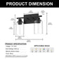 YANSUN 13.4 in. 2 Light Matte Black Vanity Light with Clear Cylinder Glass Shades for Industrial Bathroom Design