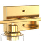 YANSUN 31.5 in. 4-Light Industrial Vintage Vanity Light, Copper Finish, Clear Glass Cylinder Shades, E26 Socket, Modern Bathroom Wall Light