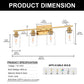 YANSUN 31.5 in. 4-Light Industrial Vintage Vanity Light, Copper Finish, Clear Glass Cylinder Shades, E26 Socket, Modern Bathroom Wall Light