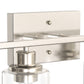 YANSUN 32 in. 4 Light Brushed Nickel Vanity Light with Clear Glass Cylinder Shades for Bathroom or Dressing Area