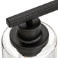 YANSUN 35.4 in. 5 Light Matte Black Vanity Light with Clear Cylinder Glass Shades for Industrial Bathroom Use