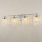 YANSUN 32 in. 4-Light Chrome Crystal Bathroom Vanity Light, Modern Wall Sconce Perfect for Vanity Powder Room Dressing Room