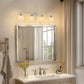 YANSUN 32 in. 4-Light Chrome Crystal Bathroom Vanity Light, Modern Wall Sconce Perfect for Vanity Powder Room Dressing Room