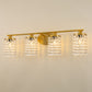 32 in. 4-Lights Gold Crystal Bathroom Vanity Light, Modern Bahtroom Lights Over Mirror, Wall Sconce for Bathroom Kitchen