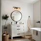 24 in. 4-Light Black Gold Vanity Light with Clear Glass Shades for Bathrooms
