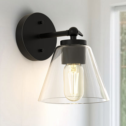 YANSUN 3-Pack Clear Glass Conical Shades for Modern Lighting Designs