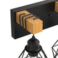 YANSUN 3-Light Vanity Mirror Light with Diamond Cage Design, Matte Black Finish, Industrial Style, 20.9-Inch Length