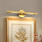 YANSUN 18.5 in. 2-Light Brass LED Wall Sconce with 3-Watt 2700K LED Bulbs for Entryway, Libraries E12 Bulbs Included