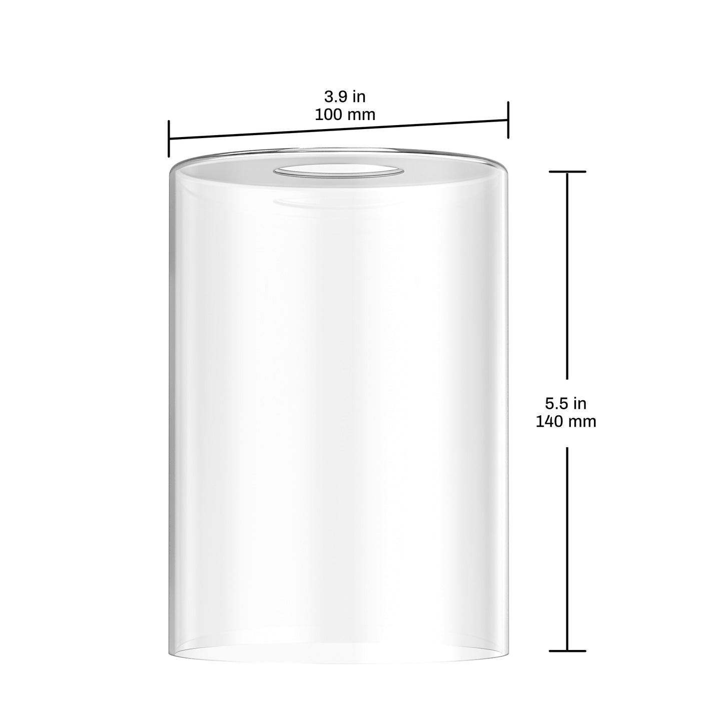 YANSUN 5.5 in. H Clear Glass Round Lamp Shade Replacement Cover for Flush Mount Ceiling Light Fixtures