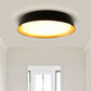 YANSUN 12 in. Black and Gold Dimmable Flush Mount with No Glass Round 1-Pack