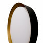 YANSUN 12 in. Black and Gold Dimmable Flush Mount with No Glass Round 1-Pack