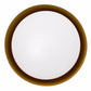 YANSUN 12 in. Black and Gold Dimmable Flush Mount with No Glass Round 1-Pack