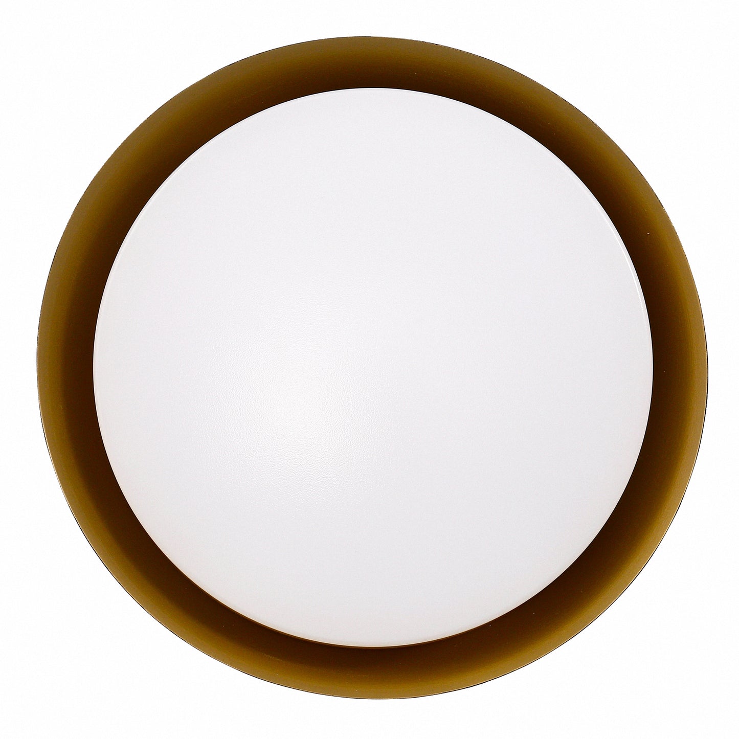 YANSUN 12 in. Black and Gold Dimmable Flush Mount with No Glass Round 1-Pack