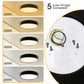 YANSUN 12 in. Black and Gold Dimmable Flush Mount with No Glass Round 1-Pack