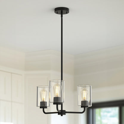 YANSUN 3-Light Black Chandelier Light Fixture Accessories