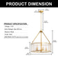 YANSUN 5-Light Chandelier with Pressed Curved Glass Shades Copper Finish E12 Bulb Not Included