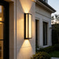 YANSUN 24.8in LED Outdoor Wall Light 30W IP65 Waterproof Marble Resin Sconce 3000K Modern Exterior Fixture