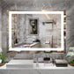 YANSUN 48" x 36" LED Bathroom Mirror Vanity Light with Anti-Fog, Touch Sensor, Dimmable & Color Changing Light ????¡§??C Frameless Modern Vanity Wall Mirror