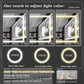 YANSUN 72" x 36" LED Bathroom Mirror with Anti-Fog, Dimmable & Color Changing Light ????¡§??C Modern Frameless Vanity Wall Mirror