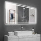 YANSUN 72" x 36" LED Bathroom Mirror with Anti-Fog, Dimmable & Color Changing Light ????¡§??C Modern Frameless Vanity Wall Mirror