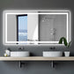 YANSUN 72" x 36" LED Bathroom Mirror with Anti-Fog, Dimmable & Color Changing Light ????¡§??C Modern Frameless Vanity Wall Mirror