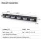 YANSUN 45in. Modern 6-Light LED Vanity Wall Light Black with Acrylic Shades Dimmable Bathroom Fixture