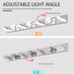 YANSUN 52in. Modern 7-Light LED Vanity Wall Sconce Chrome with Acrylic Shades Dimmable Bathroom Light