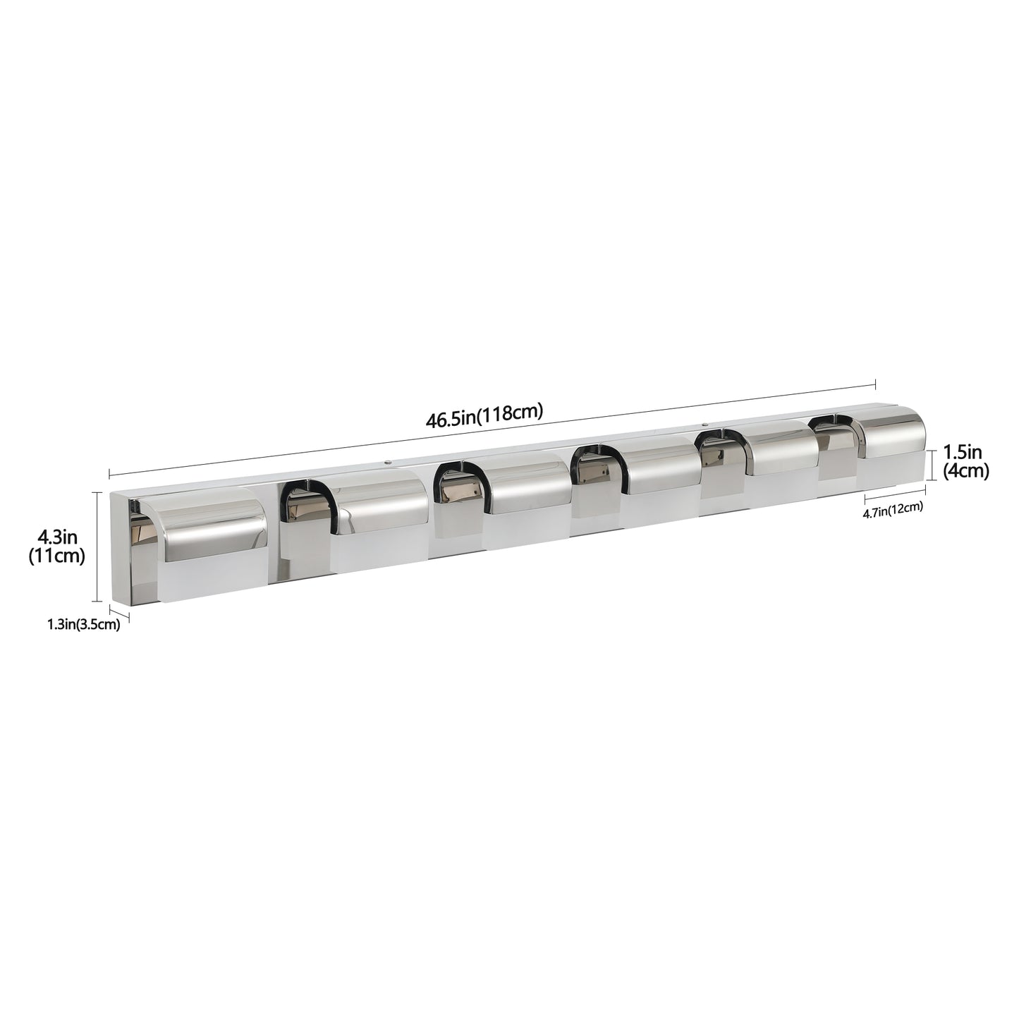 YANSUN Modern Bathroom Vanity Lighting 6-Light LED Vanity Lights Over Mirror Bath Wall Lighting