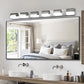 YANSUN Modern Bathroom Vanity Lighting 6-Light LED Vanity Lights Over Mirror Bath Wall Lighting