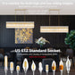 YANSUN 53.9 in. Gold Crystal Chandelier LED 10-Light Modern Glass Iron Ceiling Fixture Adjustable Height Semi Flush Mount for Dining Room Living Room