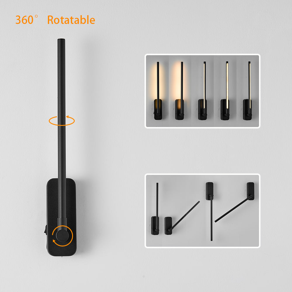 YANSUN Wireless LED Picture Light with Remote Control Magnetic Clip-On Wall Light 3CCT Dimmable Black Art Lighting Fixture for Bedroom Gallery Decor