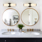 YANSUN 2-Pack Marble Texture Wall Light Black Iron Frame Indoor Wall Sconce Elegant Fixture for Hallway Bathroom Bedroom Lighting