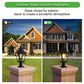 YANSUN 21in Outdoor Post Lantern Vintage Black Metal Clear Glass Pillar Light Garden Gate Driveway Pathway Lighting Fixture Elegant Design