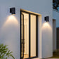 YANSUN 2-Pack 7in Outdoor Wall Sconce Black Cylinder Exterior Wall Light 1-Light Modern Waterproof Fixture for Porch Patio Entryway