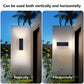YANSUN 14in Modern Outdoor Porch Light Patio Light in 2 Lights with Aluminum Rectangular Tube and Tempered Glass Cover Waterproof Wall Sconce 2 Pack (Matte Black)(no bulb)