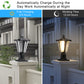 YANSUN 2-Pack 15in Modern Outdoor Lantern LED Garden Path Light for Yard Driveway Patio Weather-Resistant Exterior Lighting Fixture