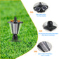 YANSUN 2-Pack 15in Modern Outdoor Lantern LED Garden Path Light for Yard Driveway Patio Weather-Resistant Exterior Lighting Fixture