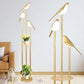 YANSUN65in Gold Bird Floor Lamp with Shelf 3-Light LED Standing Lamp Modern Decorative Tall Lamp for Living Room Bedroom Reading Corner